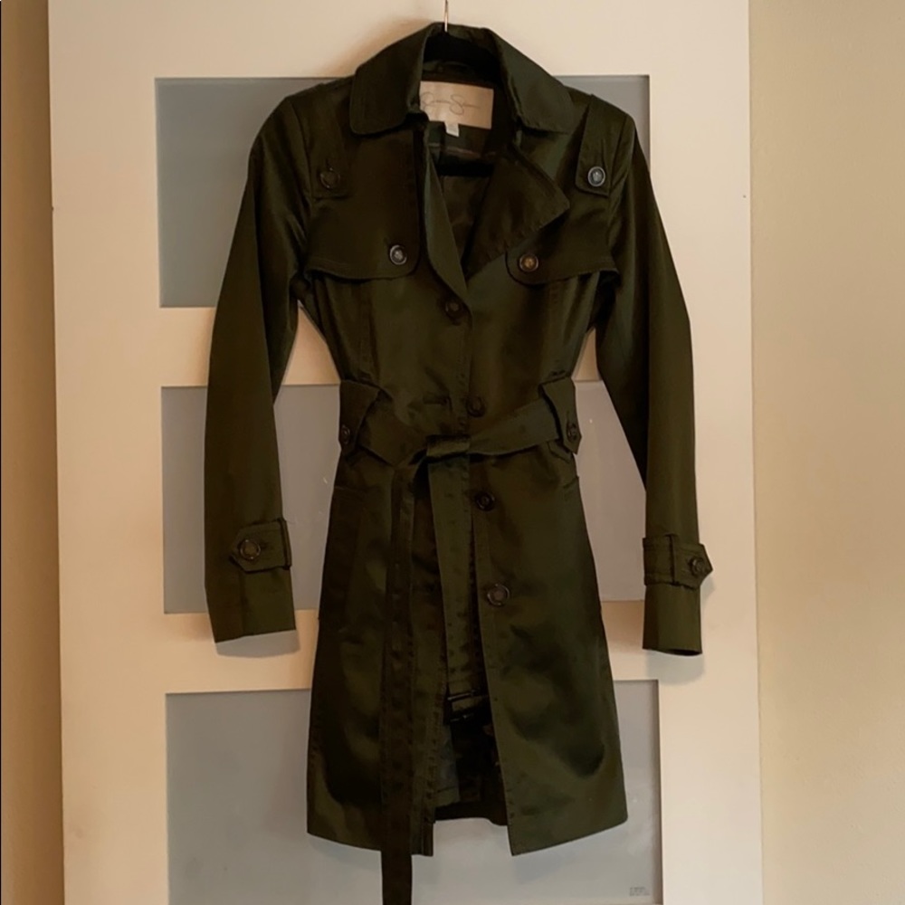 Jessica Simpson Forest Green Trench Coat